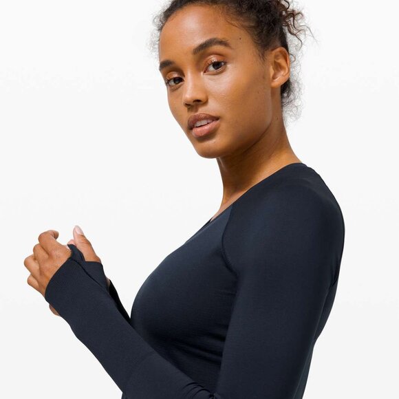 Lululemon Swiftly Tech Long Sleeve 2.0 HIP length - True Navy? Size 4 - Picture 4 of 10